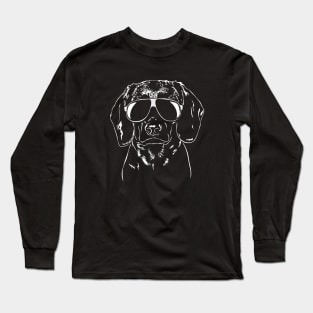 Funny Bavarian Mountain Dog Hound with sunglasses Long Sleeve T-Shirt